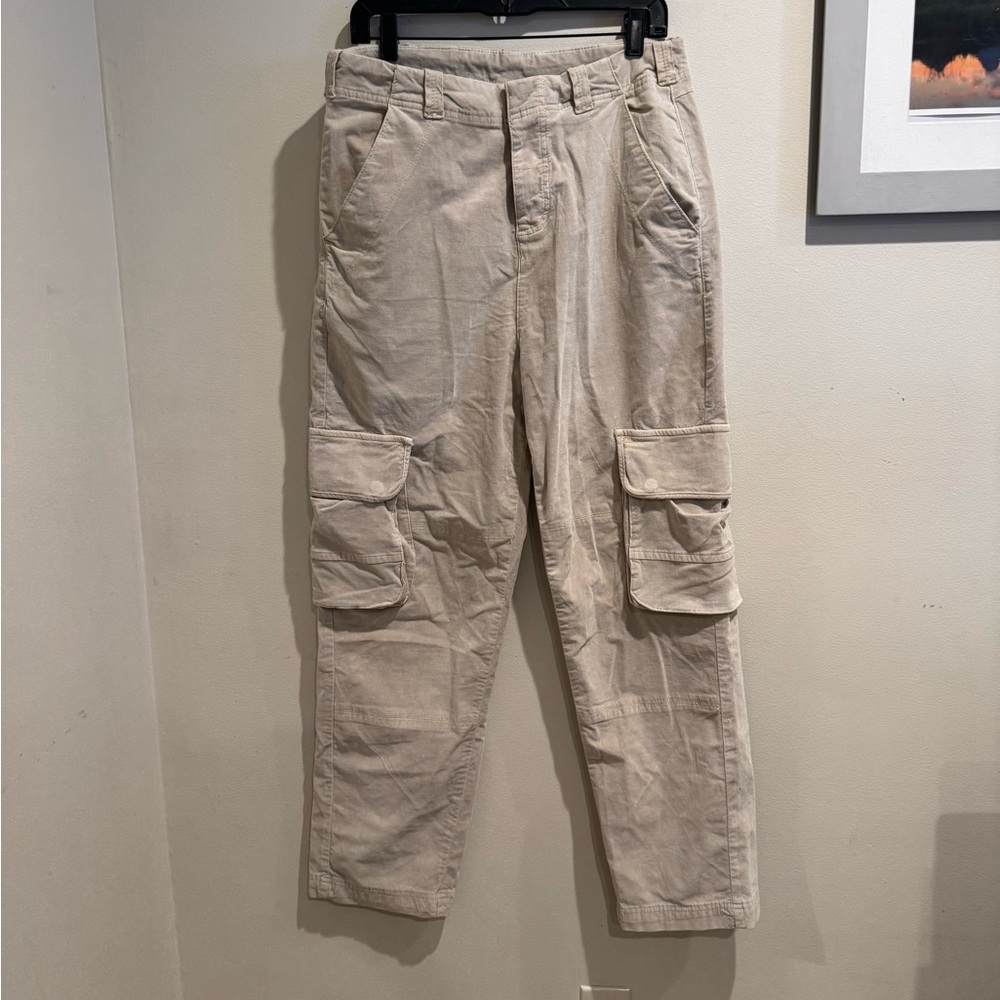 Free People Tan Cargo Pants Size 10‎ Velvet corduroy Like